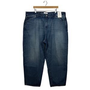 Madewell The Balloon Jeans NWT Womens Plus Size 20W Blue Denim High Rise Faded